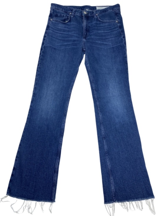 rag & bone Denim - Rag & Bone Peyton Mid-Rise Bootcut Blue Jeans Raw Hem Women’s Size 30